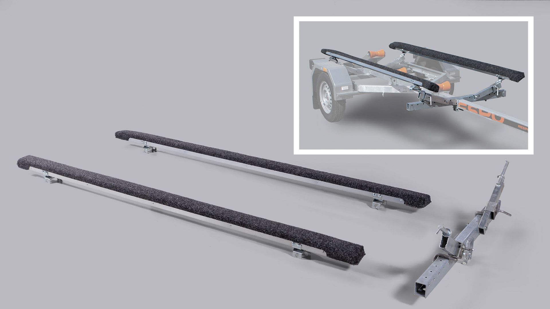 Treholder for båt, sett